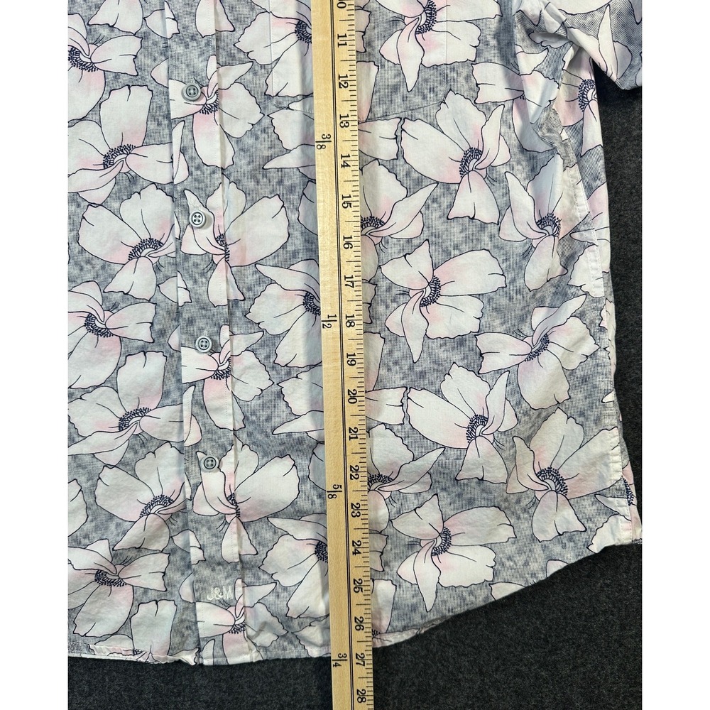 Johnston & Murphy Men's M Short Sleeve Button Down Shirt Floral - Picture 5 of 10